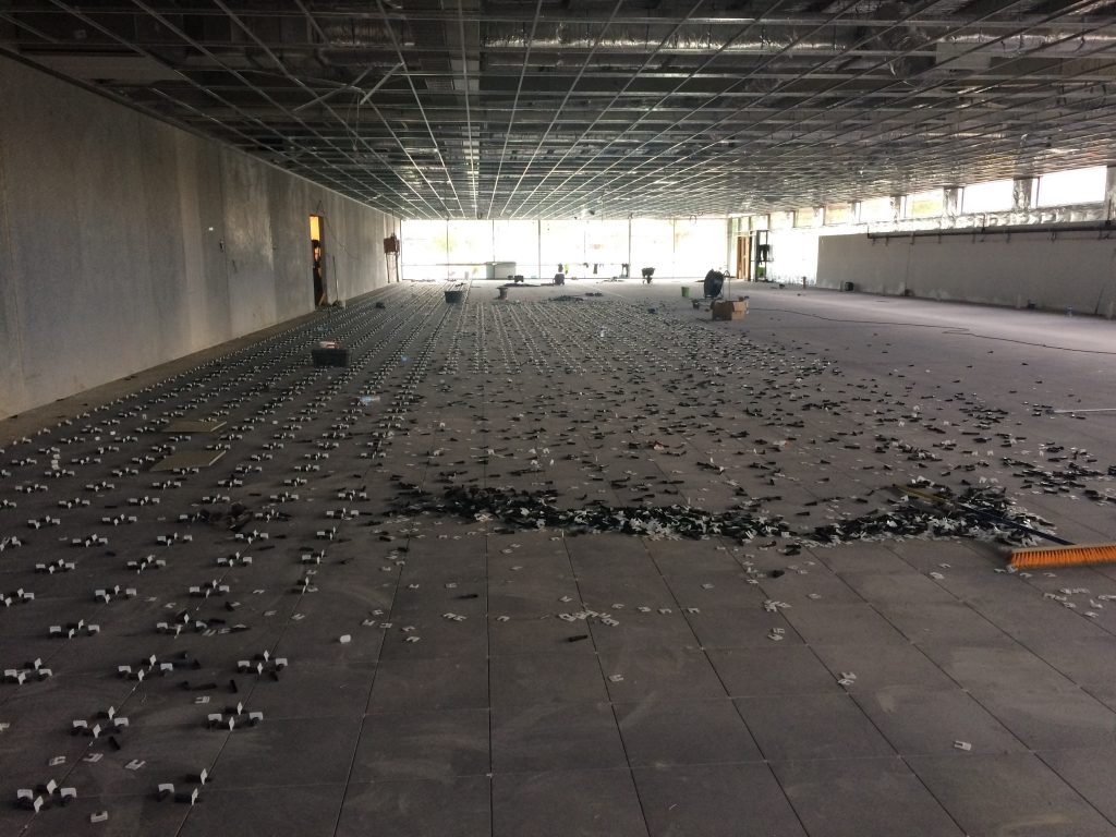 Professionally tiled floor in Adelaide with clean grout lines